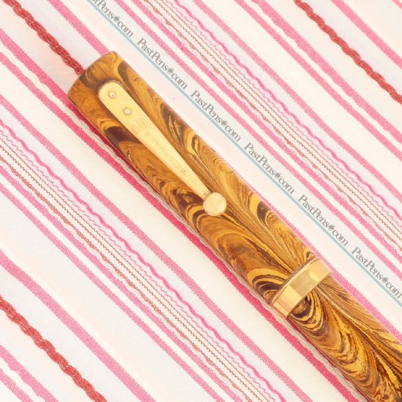Waterman Olive Ripple Woodgrain IDEAL 952V Fountain Pen